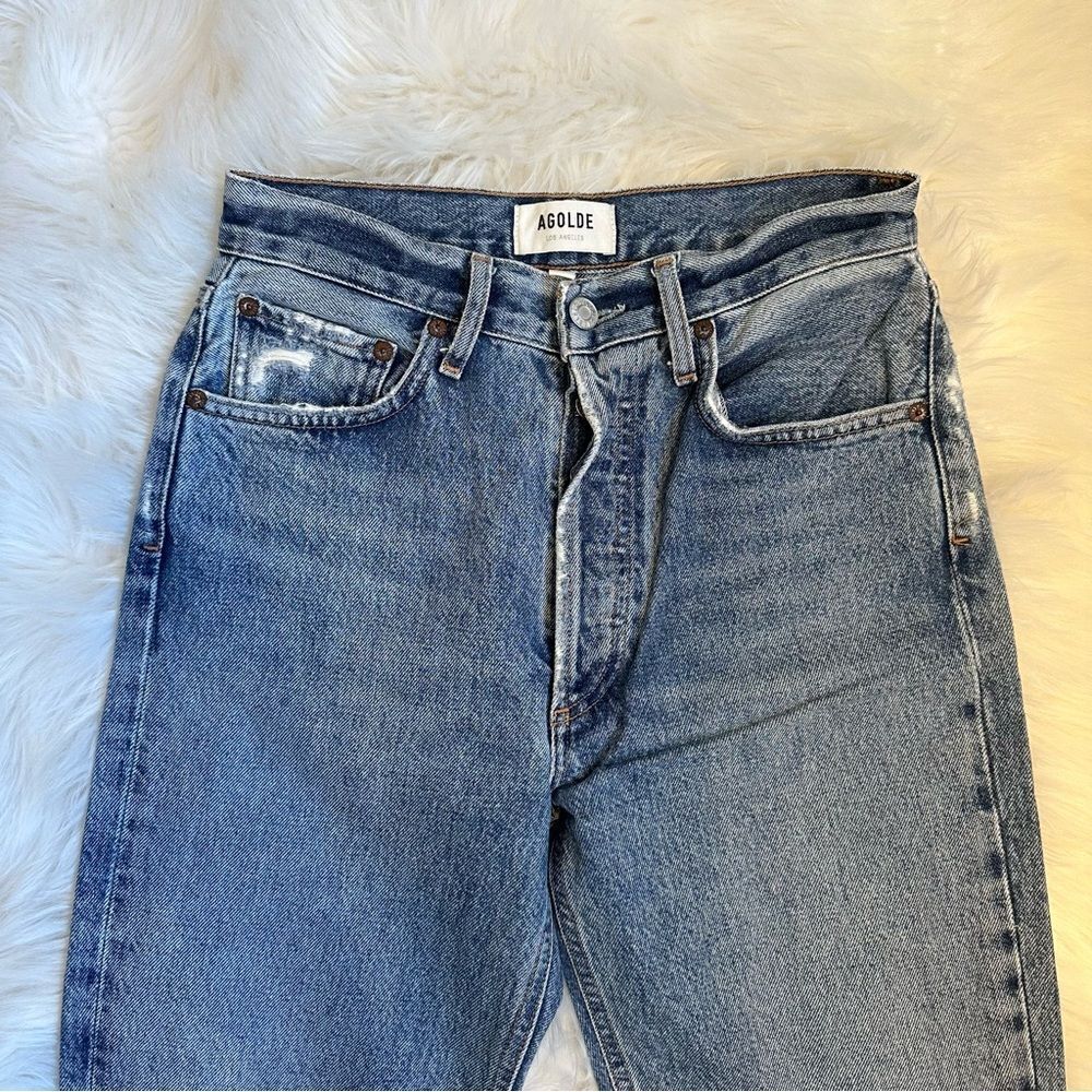 AGOLDE Riley High Rise Straight Crop Jeans - Picture 2 of 7